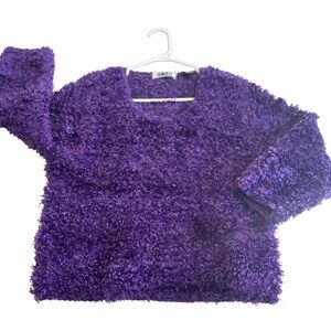 Request Women’s Soft  Purple Fuzzy Sweater. size L